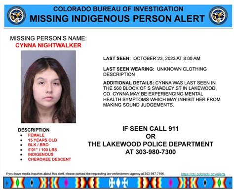Indigenous teen missing from Lakewood since Monday